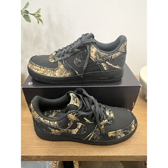 Nike Air Force 1 \'07 x Realtree Black Camo Gum Yellow Shoe IH1221-001 Men 11 main image 4